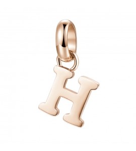 Charm gioielli Brosway Très Jolie in acciaio 316L pvd oro rosa lettera H btjm227