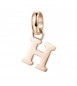 Charm gioielli Brosway Très Jolie in acciaio 316L pvd oro rosa lettera H btjm227