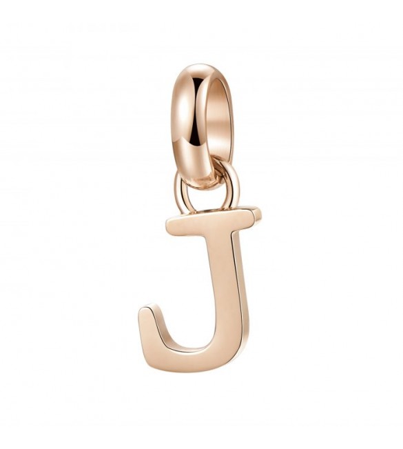 Charm gioielli Brosway Très Jolie in acciaio 316L pvd oro rosa lettera J btjm229