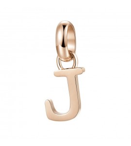 Charm gioielli Brosway Très Jolie in acciaio 316L pvd oro rosa lettera J btjm229