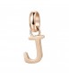 Charm gioielli Brosway Très Jolie in acciaio 316L pvd oro rosa lettera J btjm229