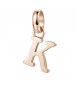 Charm gioielli Brosway Très Jolie in acciaio 316L pvd oro rosa lettera K btjm230