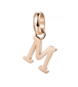 Charm gioielli Brosway Très Jolie in acciaio 316L pvd oro rosa lettera M btjm232
