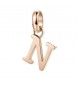Charm gioielli Brosway Très Jolie in acciaio 316L pvd oro rosa lettera N btjm233