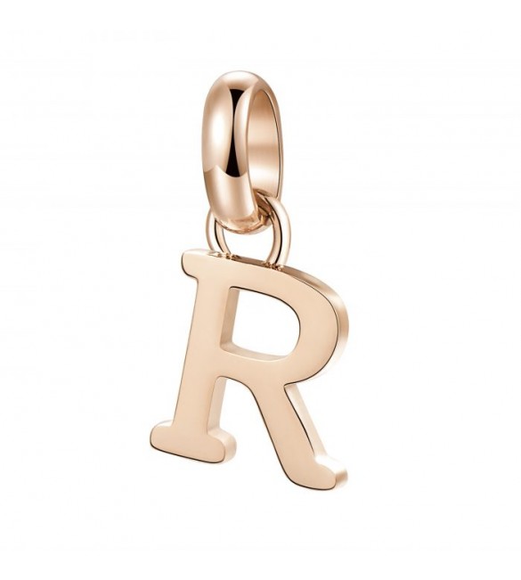 Charm gioielli Brosway Très Jolie in acciaio 316L pvd oro rosa lettera R btjm237
