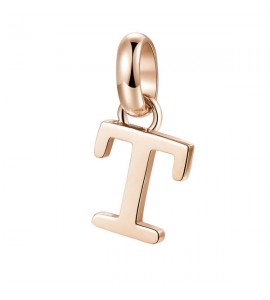 Charm gioielli Brosway Très Jolie in acciaio 316L pvd oro rosa lettera T btjm239
