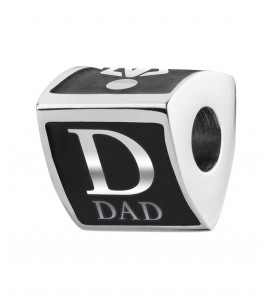 Charm uomo gioielli Brosway Très Jolie in acciaio 316L smalto pvd nero Dad Papà btjn89