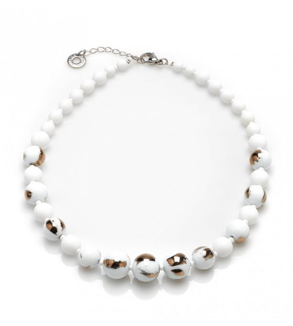 Collana donna gioielli Antica Murrina Flowing Drop basic bianco cob01a01