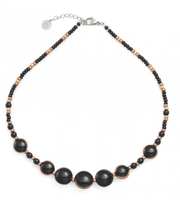 Collana donna gioielli Antica Murrina Mademoiselle Nero cob54a14