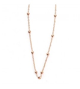 Collana donna gioielli Boccadamo Je Suis a sfere in bronzo placcato oro rosa xgr111rs