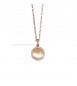 Collana donna gioielli Boccadamo Sharada in bronzo con cabochon beige gatteggiante e zirconi xgr490rs