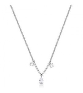 Collana Donna Gioielli Brosway Affinity in acciaio con zirconi bff178