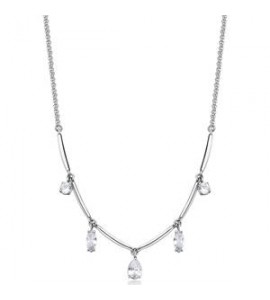 Collana Donna Gioielli Brosway Affinity in acciaio con zirconi bff180