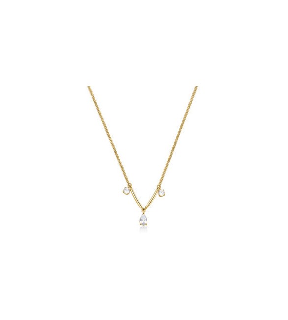 Collana Donna Gioielli Brosway Affinity in acciaio dorato con zirconi bff179