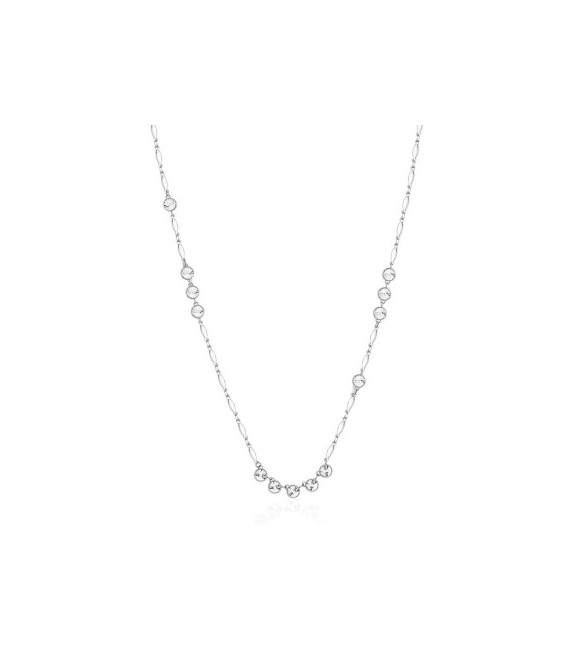 Collana Donna Gioielli Brosway Affinity in acciaio lunga con cristalli crystal bff154