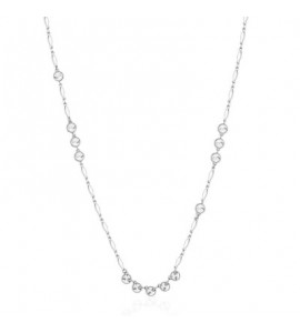 Collana Donna Gioielli Brosway Affinity in acciaio lunga con cristalli crystal bff154