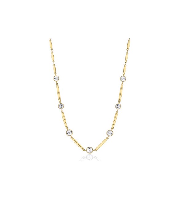 Collana Donna Gioielli Brosway Affinity in acciaio pvd oro con cristalli iris bff159
