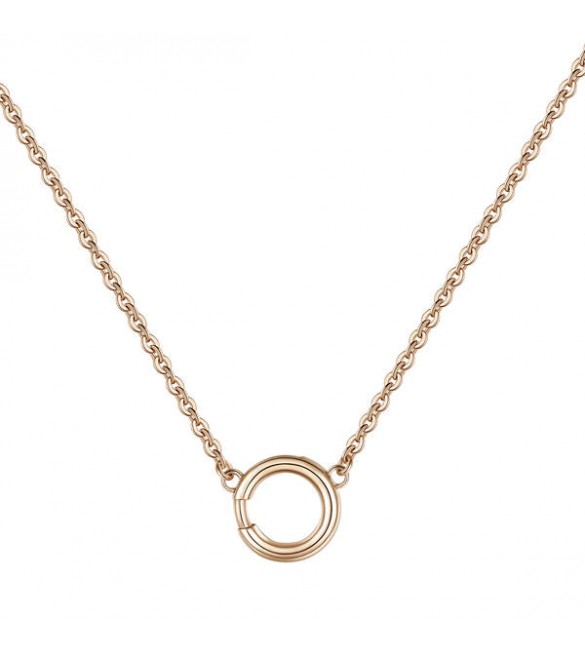 Collana donna gioielli Brosway base per Charm Très Jolie in acciaio pvd oro rosa mm 530 bct46
