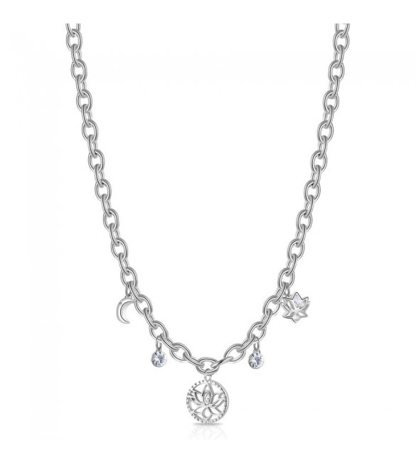 Collana Donna Gioielli Brosway Chakra in acciaio con Fiore di Loto bhkn071