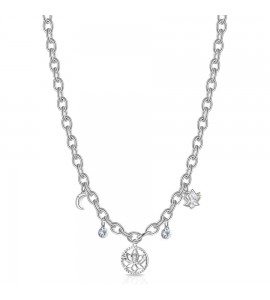 Collana Donna Gioielli Brosway Chakra in acciaio con Fiore di Loto bhkn071