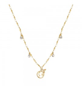 Collana Donna Gioielli Brosway Chakra in acciaio pvd oro Mondo bhkn063