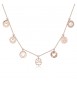 Collana donna gioielli Brosway Chant in acciaio 316L pvd oro rosa con medagliette a cuore e cristalli crystal bah09