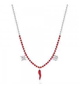 Collana donna gioielli Brosway Chant in acciaio con pendenti bah59