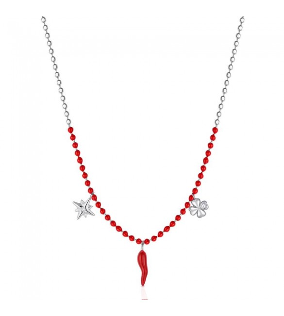 Collana donna gioielli Brosway Chant in acciaio con pendenti bah59