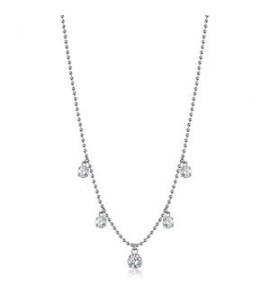 Collana Donna Gioielli Brosway Desideri in acciaio con pendenti zircone bianco Fortuna bein012
