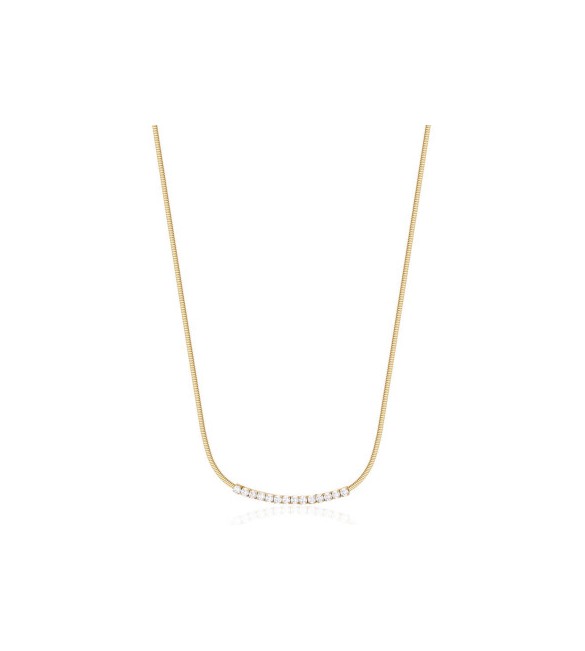 Collana Donna Gioielli Brosway Desideri in acciaio pvd oro con zirconi bianchi Amicizia bein007