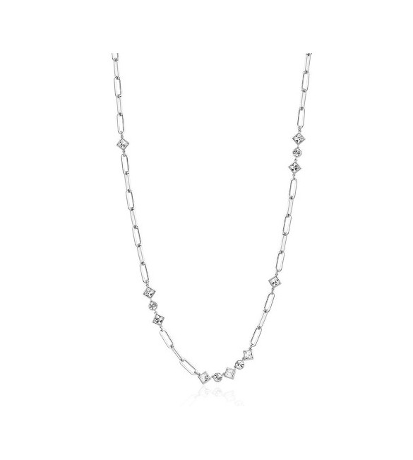 Collana Donna Gioielli Brosway Emphasis lunga in acciaio e cristalli crystal beh03