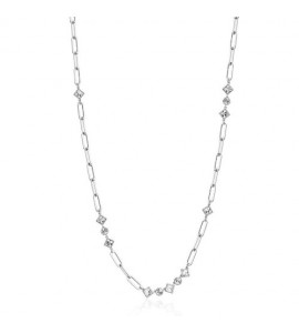 Collana Donna Gioielli Brosway Emphasis lunga in acciaio e cristalli crystal beh03