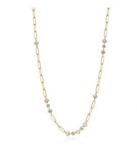 Collana Donna Gioielli Brosway Emphasis lunga in acciaio pvd oro e cristalli crystal beh04