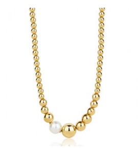 Collana Donna Gioielli Brosway Perfect in acciaio pvd oro con perla di conchiglia bpc02