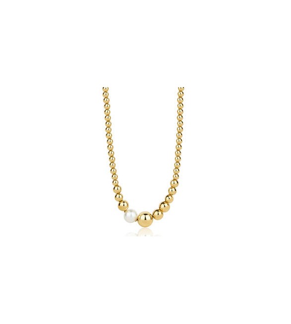 Collana Donna Gioielli Brosway Perfect in acciaio pvd oro con perla di conchiglia bpc02