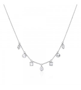 Collana donna gioielli Brosway Rain in acciaio con cristalli crystal bnr06