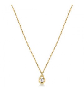 Collana Donna Gioielli Brosway Ribbon in acciaio dorato e cristallo bbn30