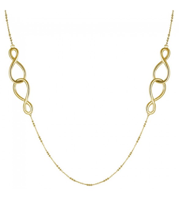 Collana Donna Gioielli Brosway Ribbon in acciaio pvd oro lunga bbn20
