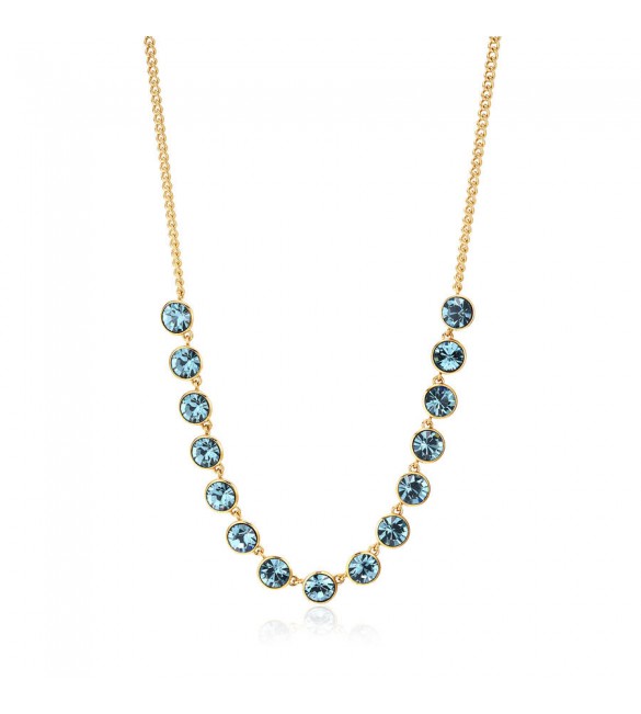 Collana Donna Gioielli Brosway Symphonia in acciaio 316L pvd Oro e cristalli smoked bym80