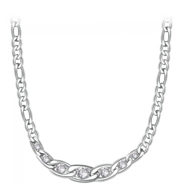 Collana Donna Gioielli Brosway Symphonia in acciaio con cristalli crystal bym97