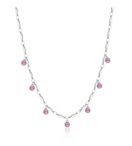 Collana Donna Gioielli Brosway Symphonia in acciaio e cristalli light ametyst bym140