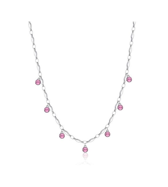 Collana Donna Gioielli Brosway Symphonia in acciaio e cristalli light ametyst bym140