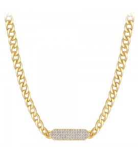 Collana Donna Gioielli Brosway Symphonia in acciaio pvd Oro e cristalli crystal bym100