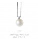 Collana donna gioielli Donnaoro linea Bianca in oro 18 kt con diamante ct 0,02 e perla mm 7,5-8 DHPP7220.002