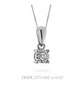Collana donna gioielli Donnaoro linea Stelle in oro 18 kt e diamante ct 0,02 DHPL2373.002