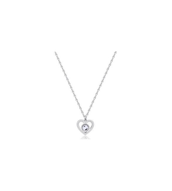 Collana Donna Gioielli S\'agapò Lucky Light in acciaio con Cuore e Cristallo skt35