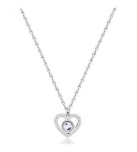 Collana Donna Gioielli S\'agapò Lucky Light in acciaio con Cuore e Cristallo skt35