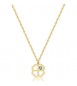 Collana Donna Gioielli S\'agapò Lucky Light in acciaio dorato con Quadrifoglio e Cristallo skt40