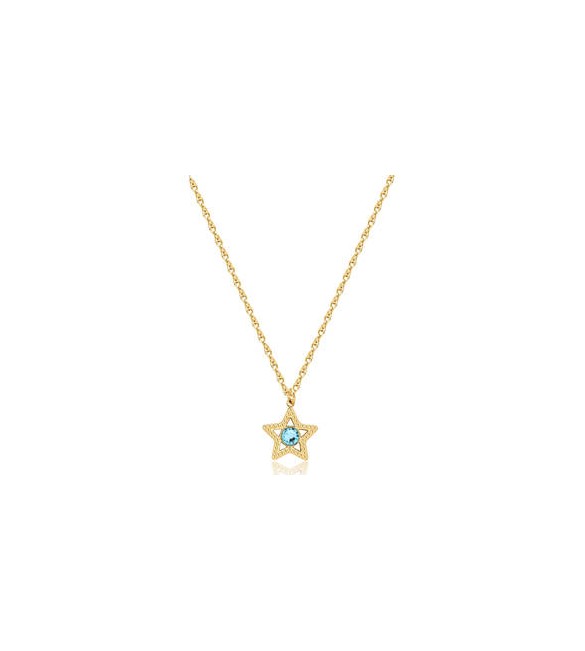 Collana Donna Gioielli S\'agapò Lucky Light in acciaio dorato con Stella e Cristallo skt38