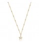 Collana Donna Gioielli S\'agapò Message in acciaio dorato con Stella e perla ssg27